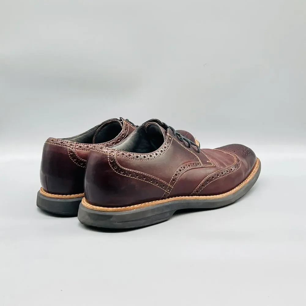 Sperry Shoes Mens 11 Brown Leather Top Sider Gold Cup Wingtip Oxford Brogue